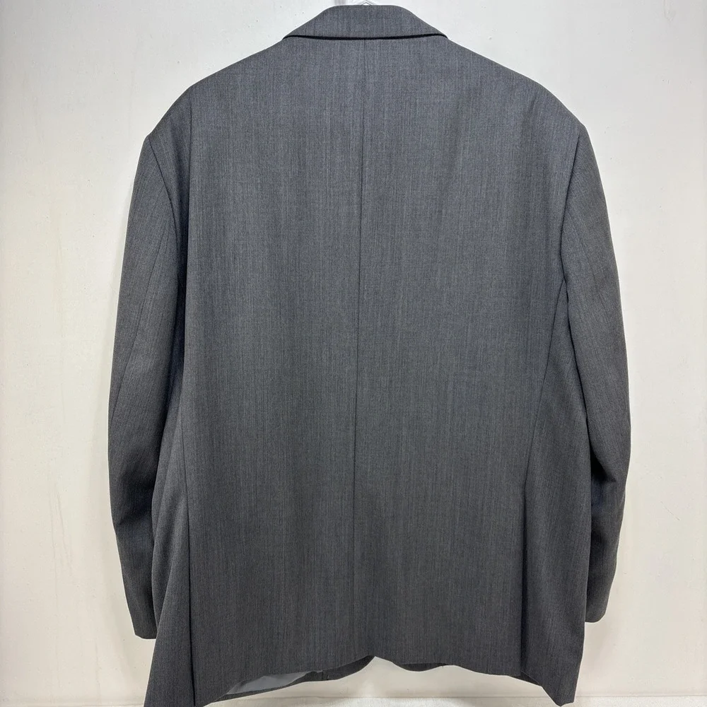 Pronto Uomo Platinum Mens Gray Blazer Suit Jacket Size 48R Wool Classic Business